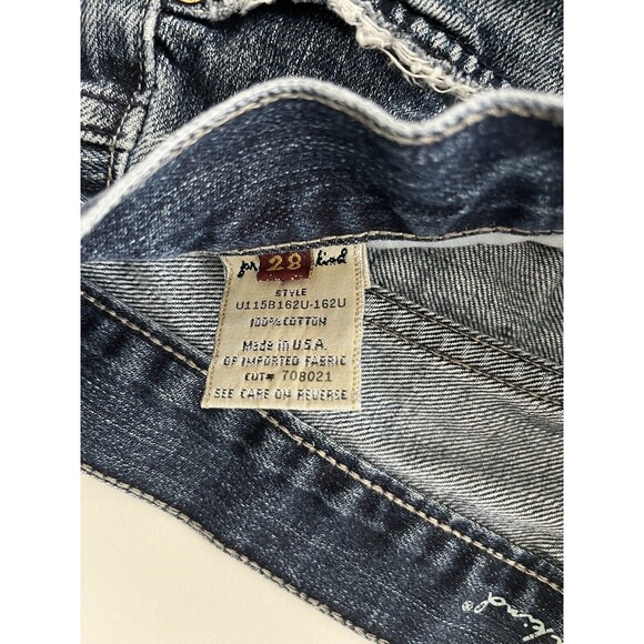 7 For All Mankind Women’s Dojo Grommet Bermuda Shorts Cutoff Raw Cuffed Hem 8 - Picture 5 of 5